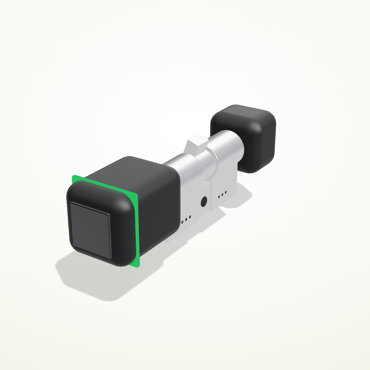 Het slimme cilinderslot: elektronische buitenknop met led-ring en een draaiknop binnen